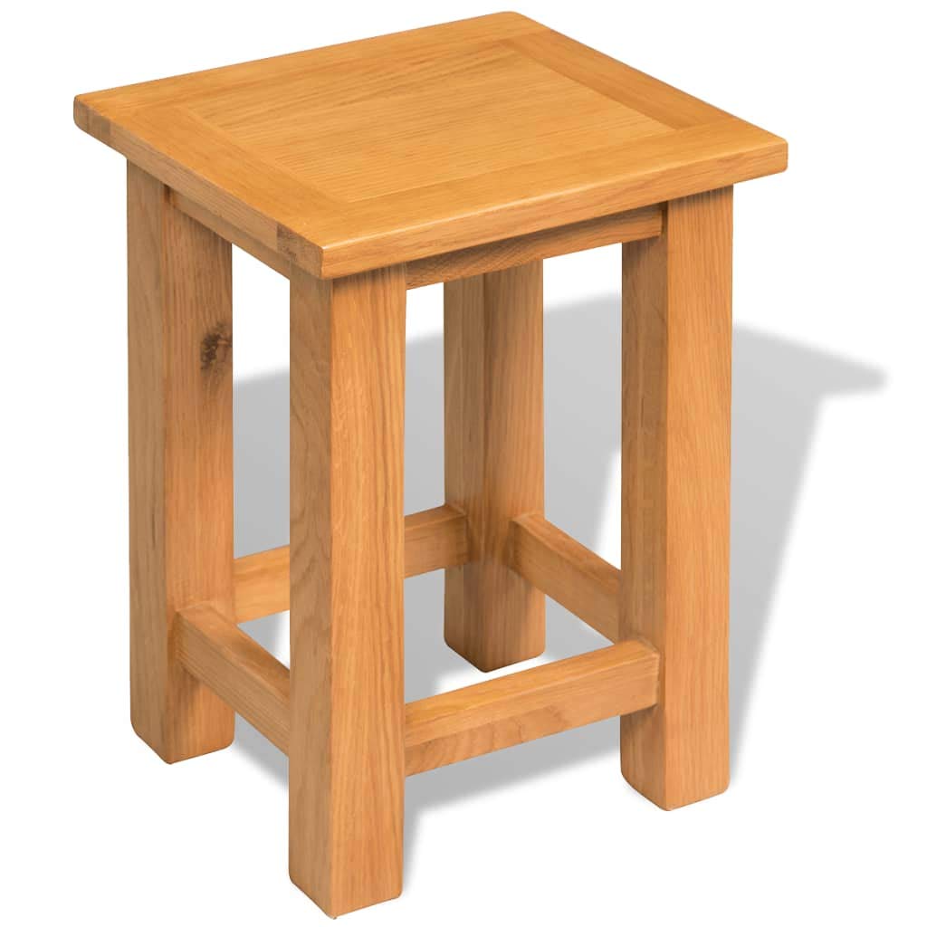 Modern Compact Wooden End Table - Small Side Table & Nightstand for Living Room & Bedroom - Brown Finish (10.6