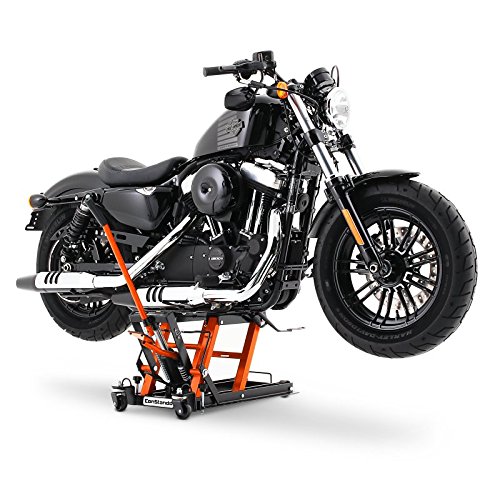Honda Shadow VT 750/600 C Scissor Lift with Wheel Chock - Motorcycle Mid Lift Stand for Easy Maintenance & Tire Changes - Garage Workshop & DIY Repair Tool
