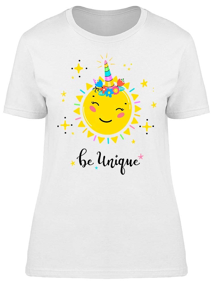 Unique Smiling Sun Graphic T-Shirt for Women - Casual & Trendy Tee for Everyday Wear, Outings & Summer Fashion