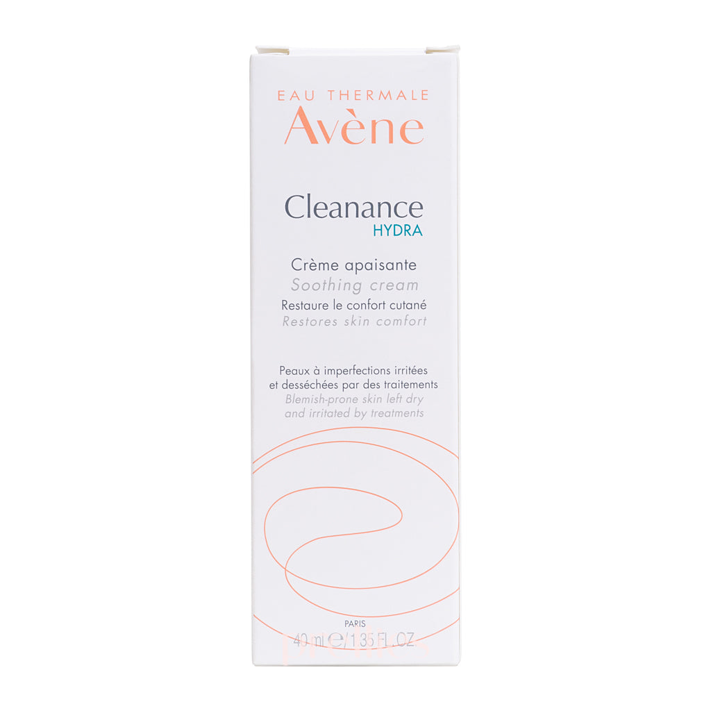 Avene Cleanance Hydra Soothing Cream 40ml - Oil-Free Moisturizer for Sensitive & Acne-Prone Skin | Perfect for Daily Skincare Routine & Post-Treatment Care