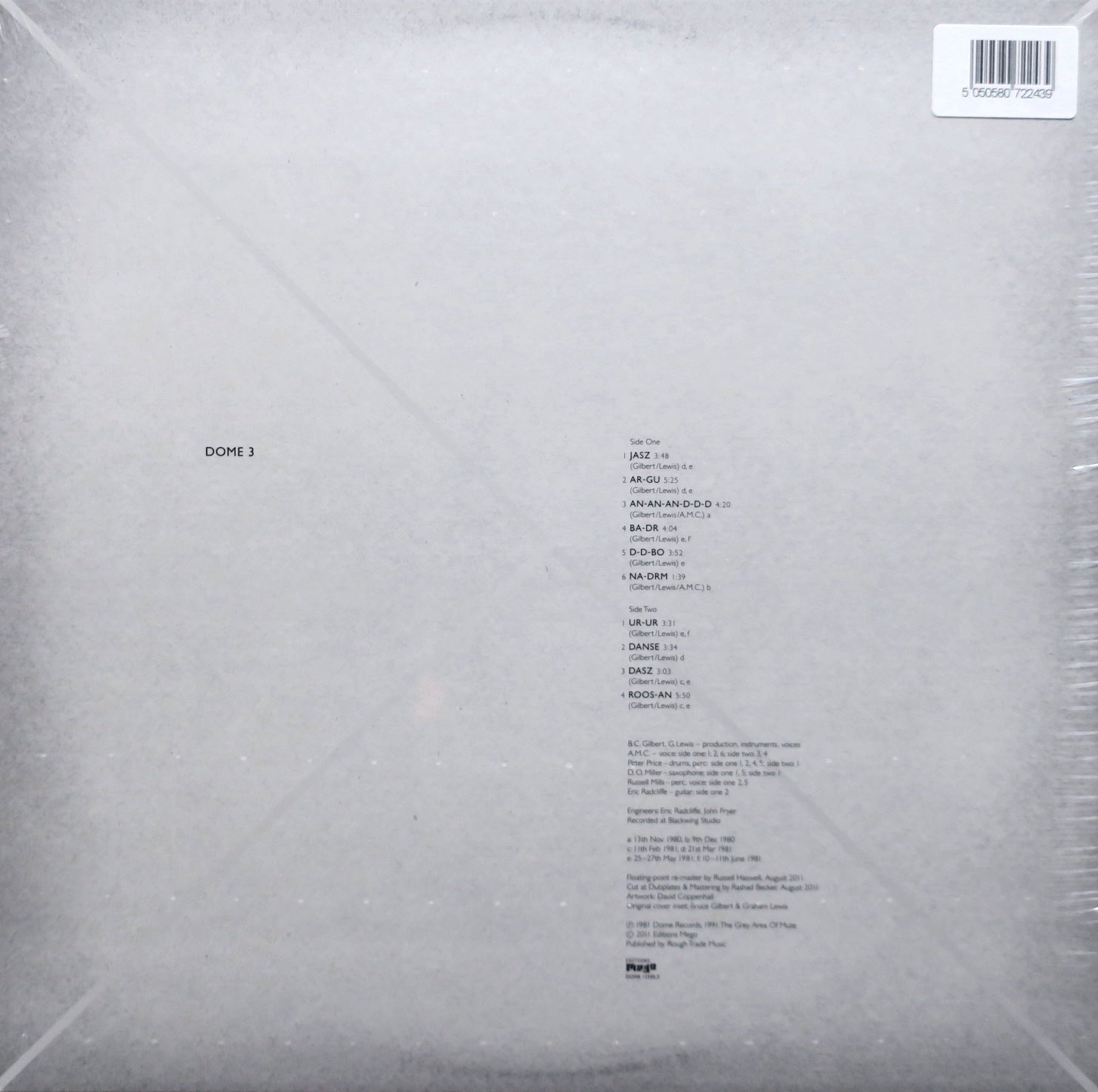 DOME (Wire) '3' Vinyl LP Record - 1981 Experimental Post Punk Music Album - Perfect for Collectors & Vinyl Enthusiasts