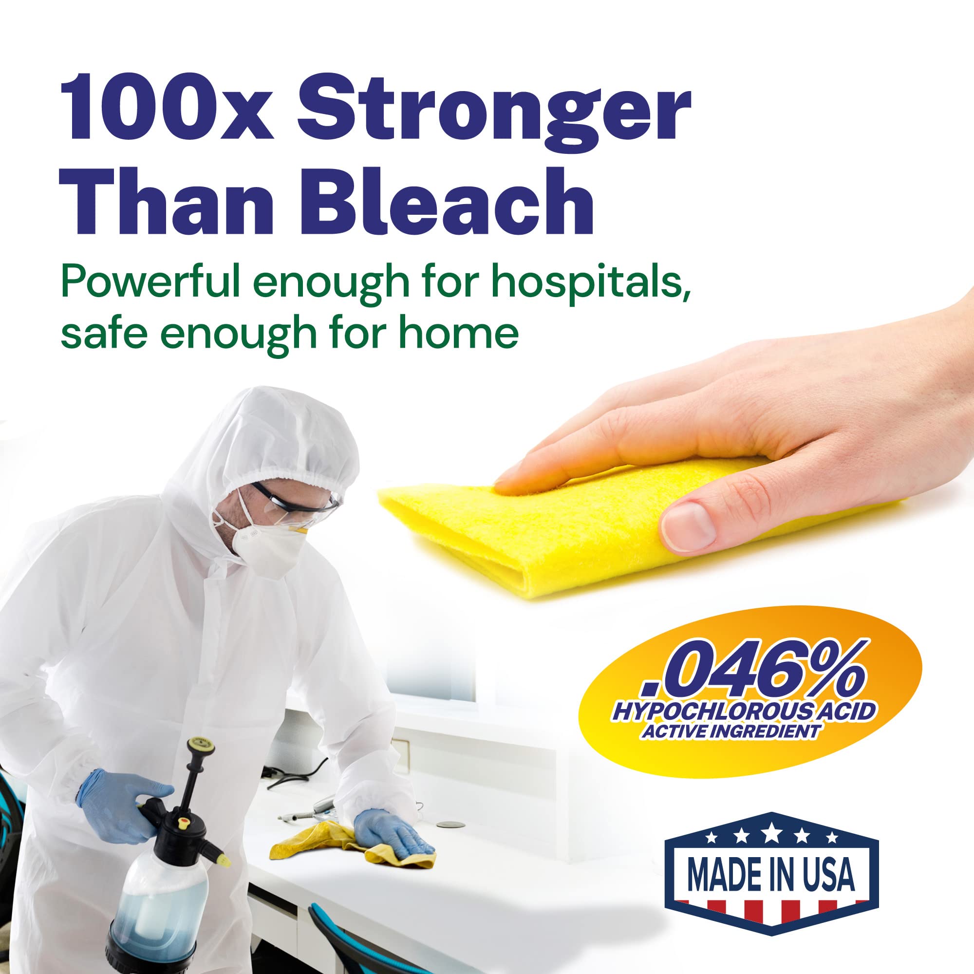 Earth Power Hypochlorous Acid 500 PPM Multipurpose Cleaner | One-Step Disinfectant for Home, Office & Industrial Use | Food Safe, Kid & Pet Friendly Cleaning Solution (275 Gallon) | Perfect for Sanitizing Kitchens, Hospitals, Schools & Public Spaces
