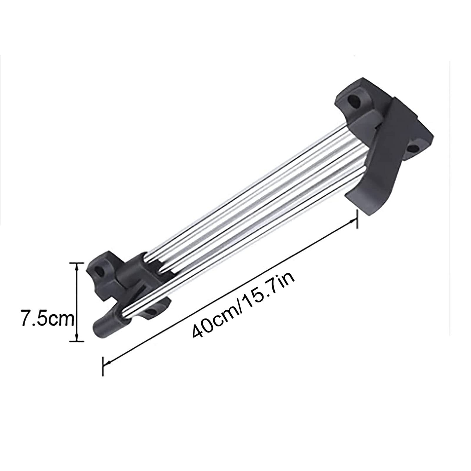 Heavy Duty Retractable Closet Rod - Pull Out Wardrobe Hanger Rail & Towel Rack - Polished Chrome - 5 Adjustable Sizes (25cm-50cm) - Perfect for Closet Organization, Bedroom Storage & Bathroom Towel Hanging (Size: 40cm/15.7in)