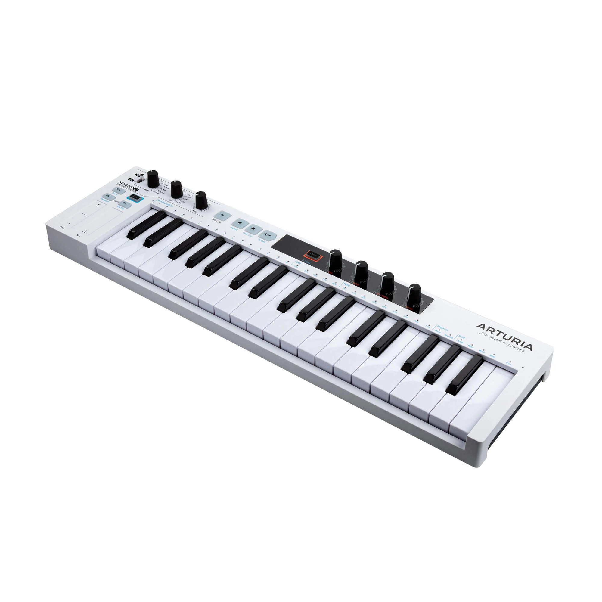 Arturia Keystep 37-Key MIDI Controller & Sequencer - White | Compact Keyboard for Music Production, Live Performance & Studio Recording