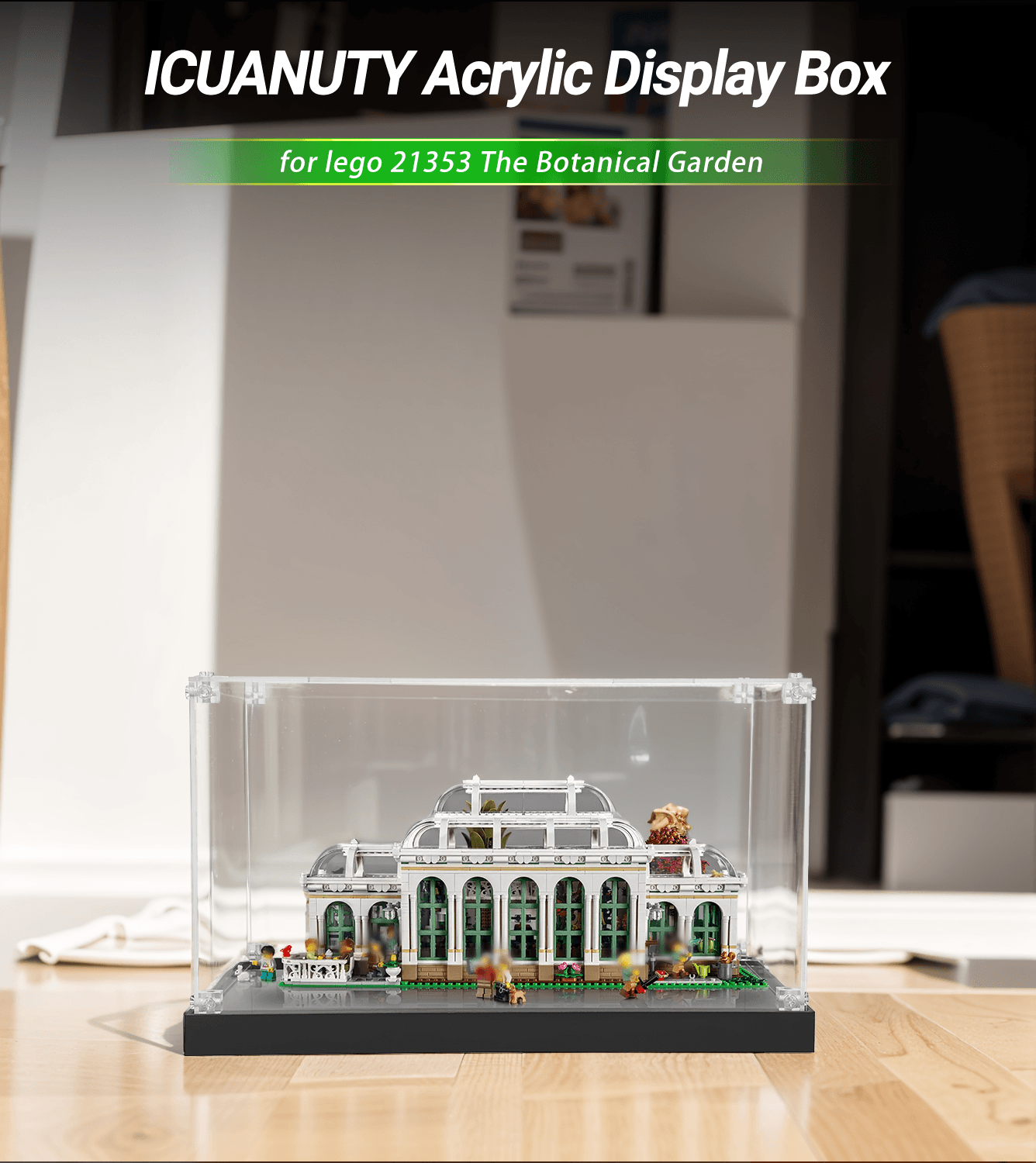 LEGO Ideas The Botanical Garden 21353 Display Case - Clear Acrylic Showcase for LEGO Flower Sets - Perfect for Home Decor, Office Display & Collector's Showcase
