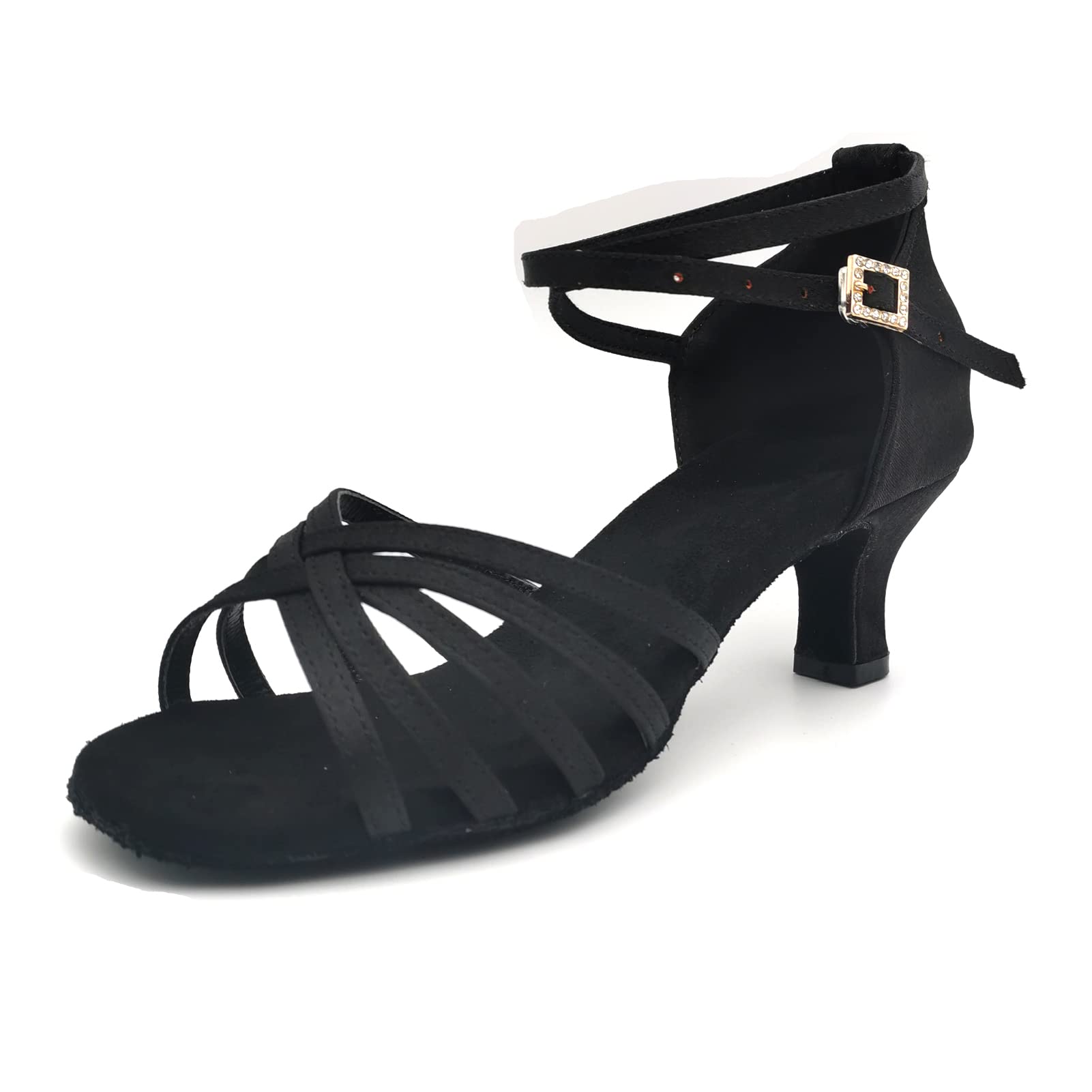 Aryatrion Women's Professional Latin Dance Shoes - Satin Ballroom Salsa Cha-Cha Shoes for Practice & Performance | Indoor Use Only | Perfect for Dance Classes, Competitions & Social Dancing