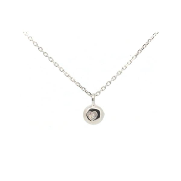 4K Diamond Necklace for Women - 10K White Gold & Silver Pendant, Pre-Owned in Excellent Condition - Perfect for Weddings, Anniversaries & Special Occasions