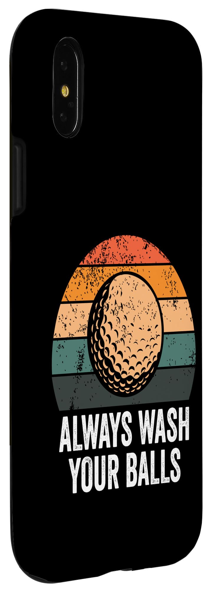 Funny Golf Phone Case for iPhone X/XS - Always Wash Your Balls Humor - Perfect for Golf Lovers & iPhone Protection