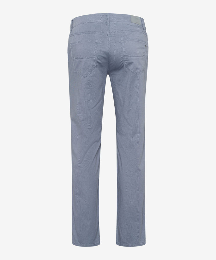 BRAX Men's Dusty Blue Solid 5-Pocket Cooper Jeans - Comfortable Slim Fit Denim Pants for Casual Wear & Everyday Style