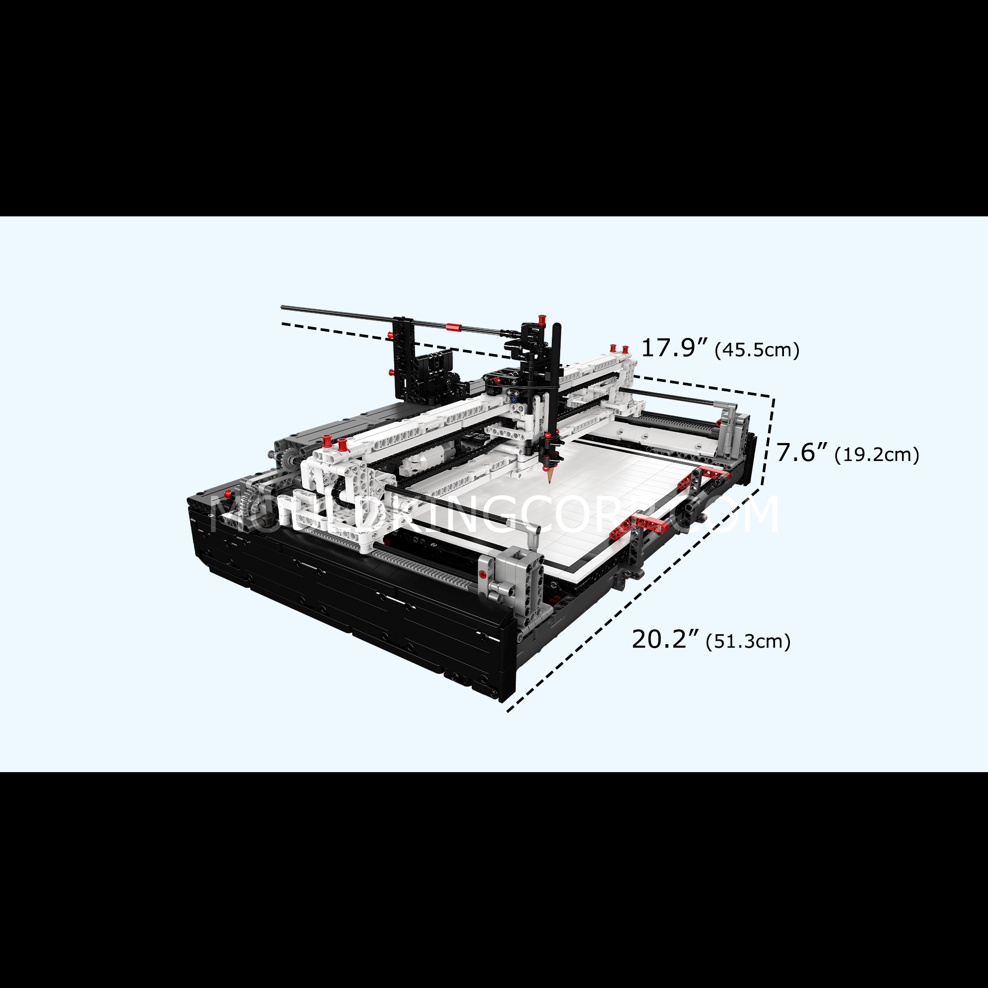 Mould King 13181 Electric Pen Plotter Building Kit | 3,088 PCS STEM Educational Toy for Kids & Adults | Perfect for DIY Robotics, Engineering Projects & Creative Drawing