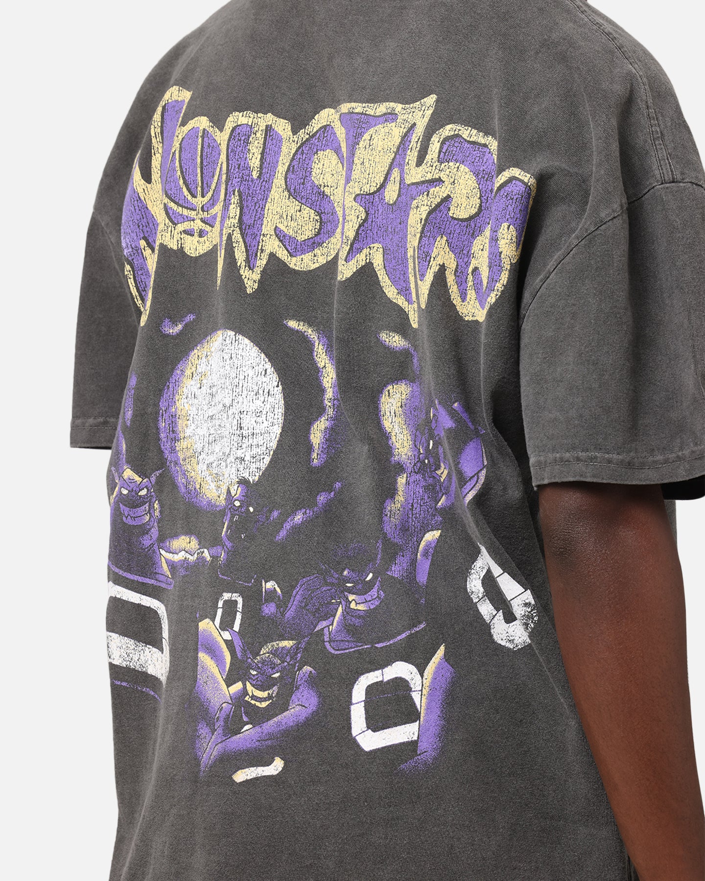 Vintage Space Jam Monstars Heavyweight T-Shirt - Black Wash - American Thrift Style - Perfect for Casual Wear, Cosplay, and 90s Nostalgia Fans