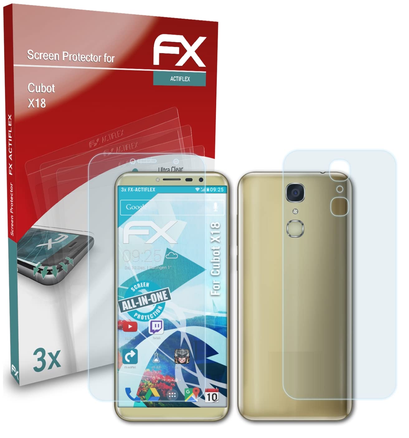 Premium Ultra Clear Flexible Screen Protector for Cubot X18 - 3-Pack HD Anti-Scratch Film for Everyday Protection & Gaming Use