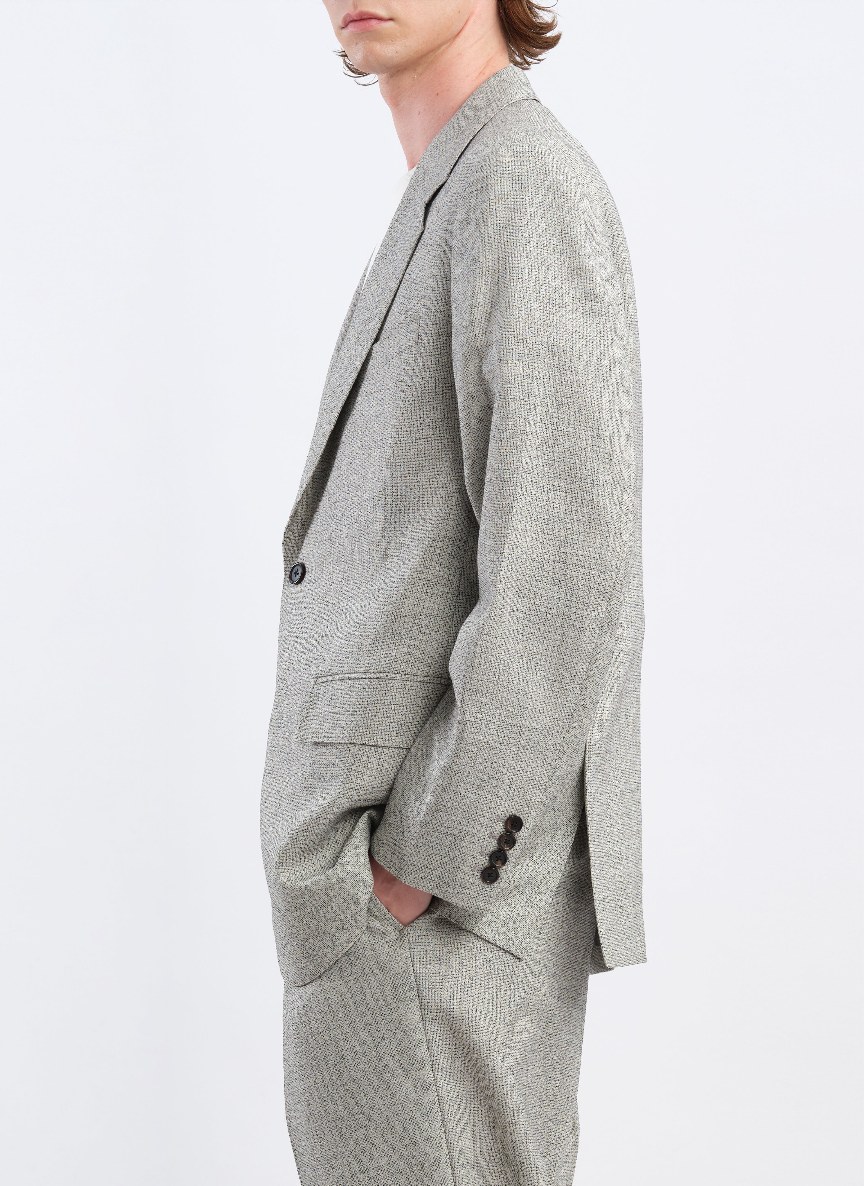 Premium Marzotto Organic Wool Single Breasted Suit Blazer for Men - Tailored Fit Business & Formal Wear - Perfect for Office, Weddings & Special Occasions