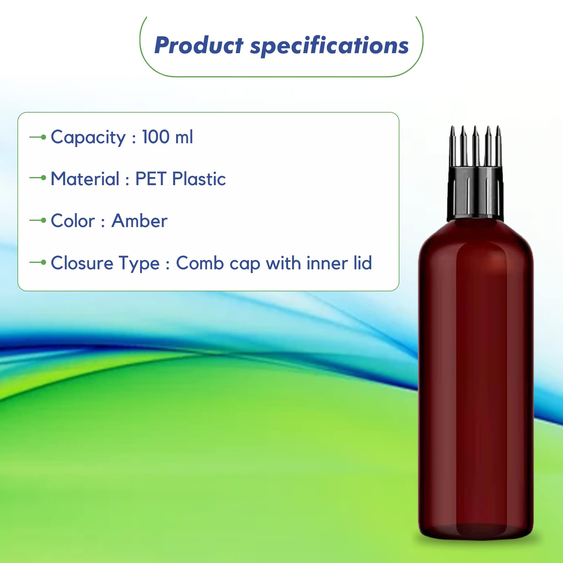 MYOC Refillable Applicator Bottles with Multi-Point Nozzle Cap - 100ml (4 Pack) | Precision Dispensing for Hair Oils, Serums & Liquid Solutions | Perfect for Salon, Home Hair Care & DIY Beauty Products