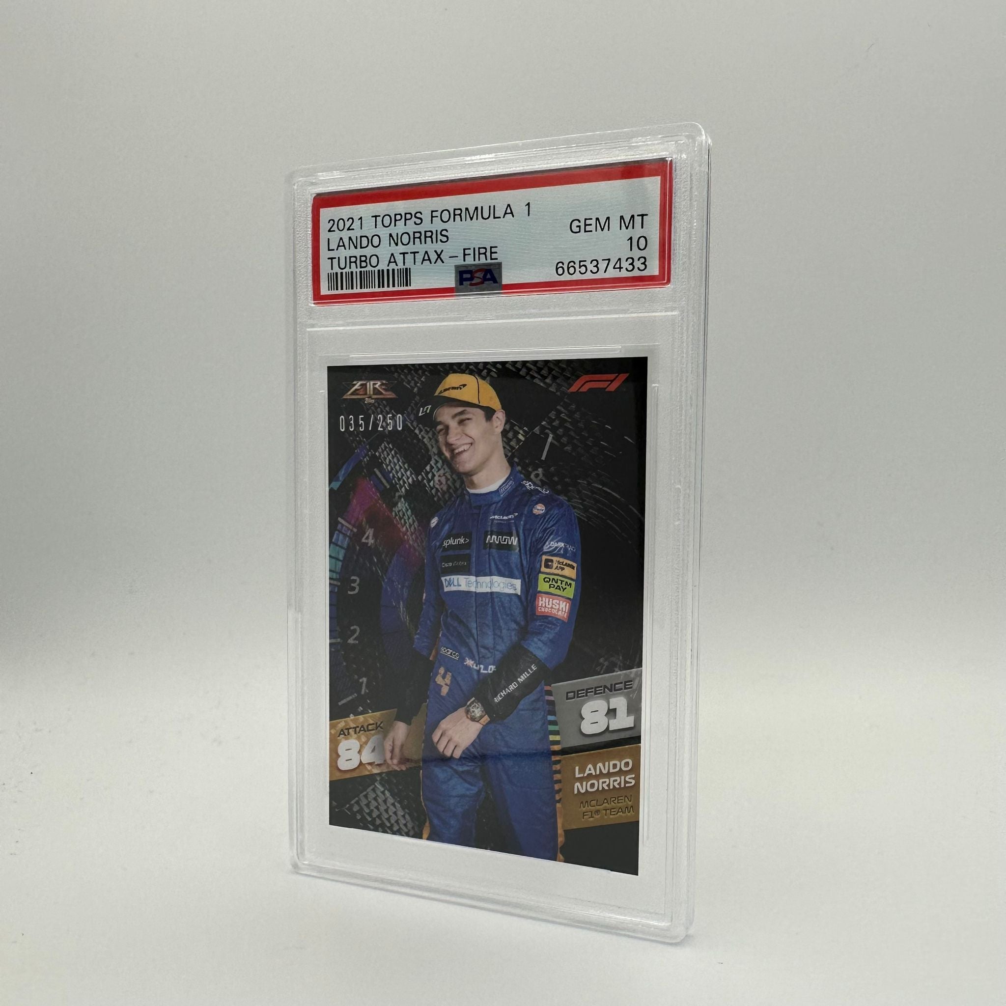 PSA 10 Lando Norris 2023 Fire Racing Card #/250 - Rare Collectible for F1 Fans & Sports Memorabilia Enthusiasts (Perfect for Display, Trading, or Investment)