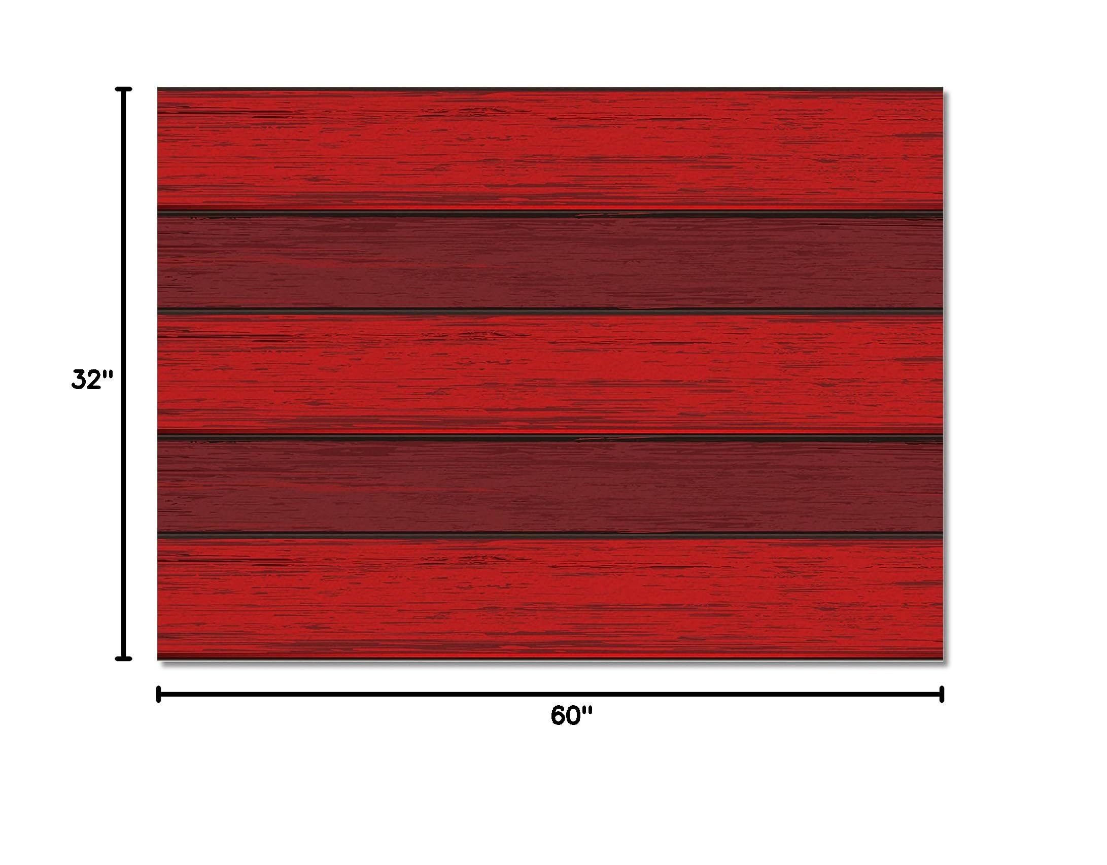 Rustic Red Barn Wood Area Rug 2'7