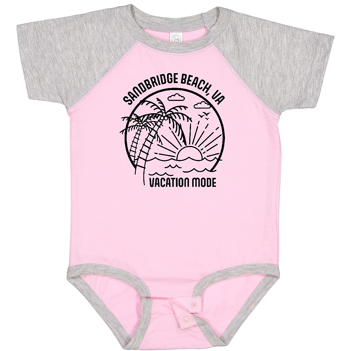 Inktastic Summer Vacation Mode Sandbridge Beach Virginia Baby Bodysuit - Cute Infant Onesie for Beach Trips, Family Vacations & Summer Outfits