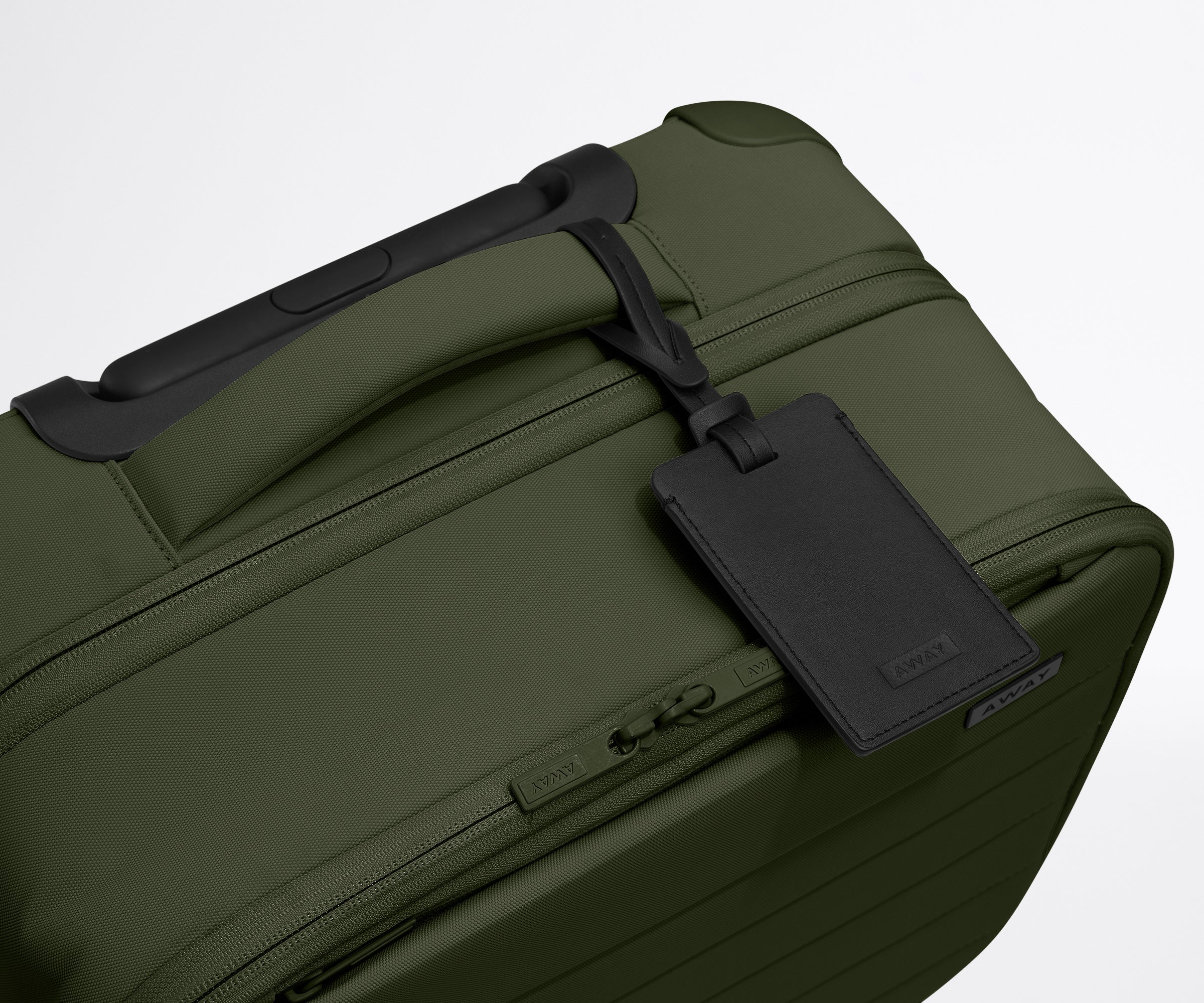 Olive Green Softside Compact Carry On Luggage - Lightweight & Durable for Air Travel, Business Trips & Weekend Getaways