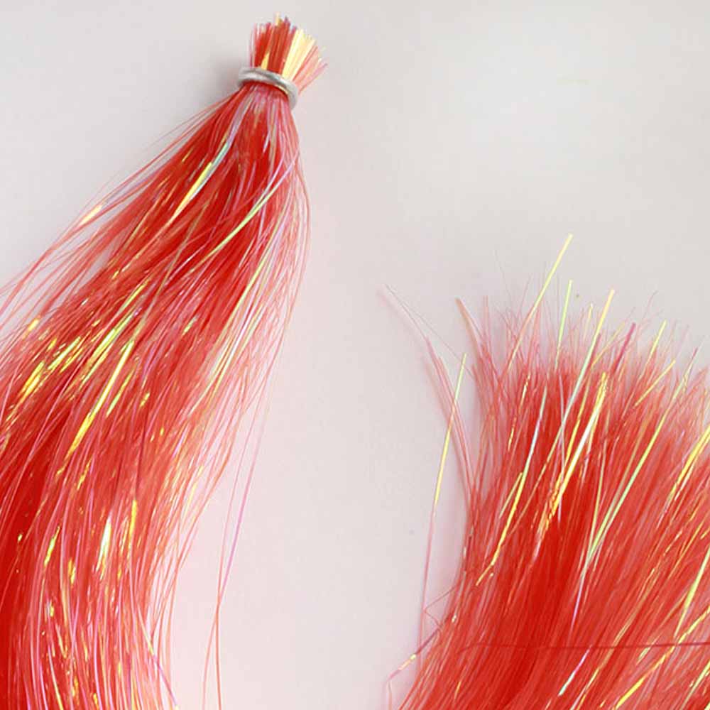 Hedron Dyed Pearl Flashabou - Vibrant Fishing Lure Material for Fly Tying & Streamer Patterns | Perfect for Trout, Bass, and Saltwater Fishing
