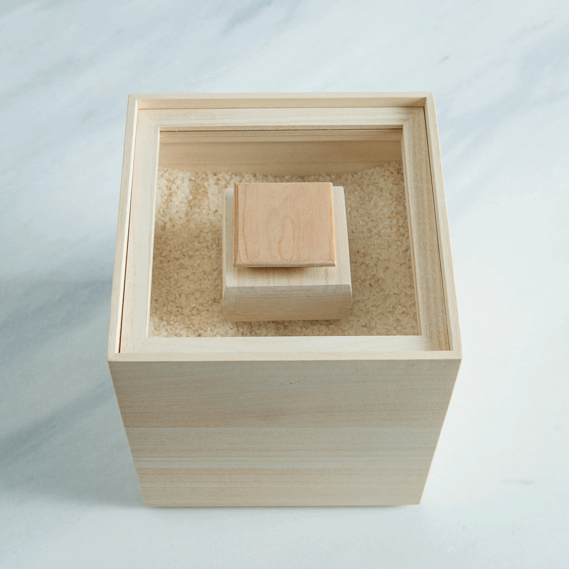 Premium Paulownia Wood Rice Storage Container - Airtight, Eco-Friendly & Durable Kitchen Organizer for Grains, Flour & Dry Food - Perfect for Pantry, Restaurant & Home Use