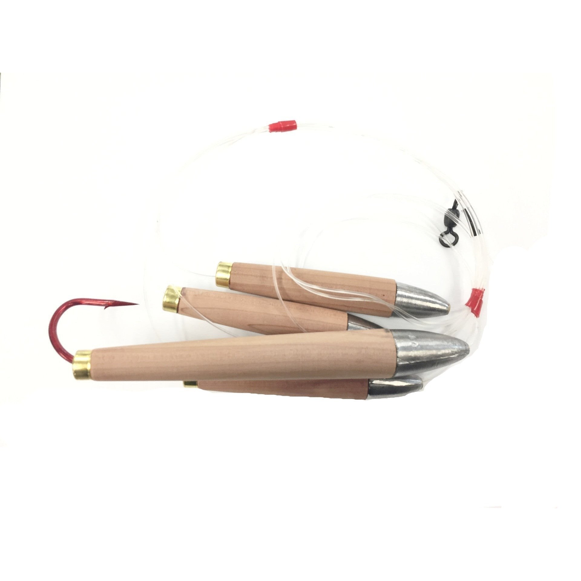 Premium Lead Masters Cedar Plug Daisy Chain - Saltwater Trolling Lures for Mahi Mahi, Tuna & Wahoo - Perfect for Offshore Fishing & Deep Sea Angling