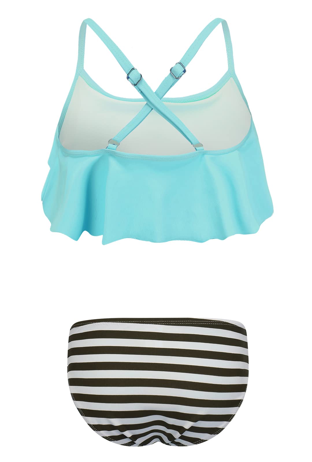 Girls Two Piece Swimsuits - Rainbow Bikini Sets with Adjustable Straps | Perfect for Beach, Pool & Summer Vacations