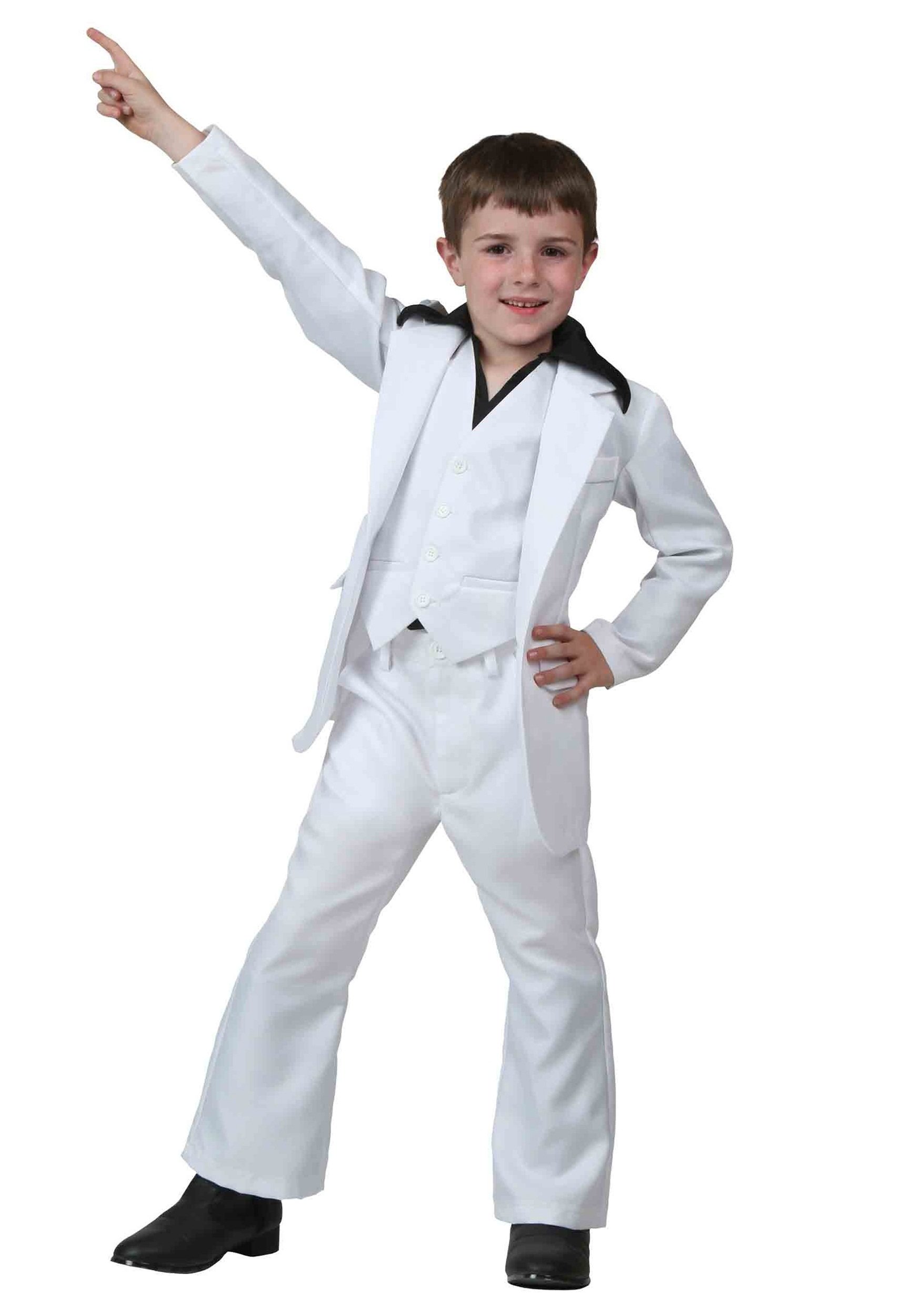 Saturday Night Fever Outfit for Boys | 1970s Disco Costume | Boogie Dance Party Ensemble | Groovy Dance Attire | Perfect for Halloween, Theme Parties & Dance Performances