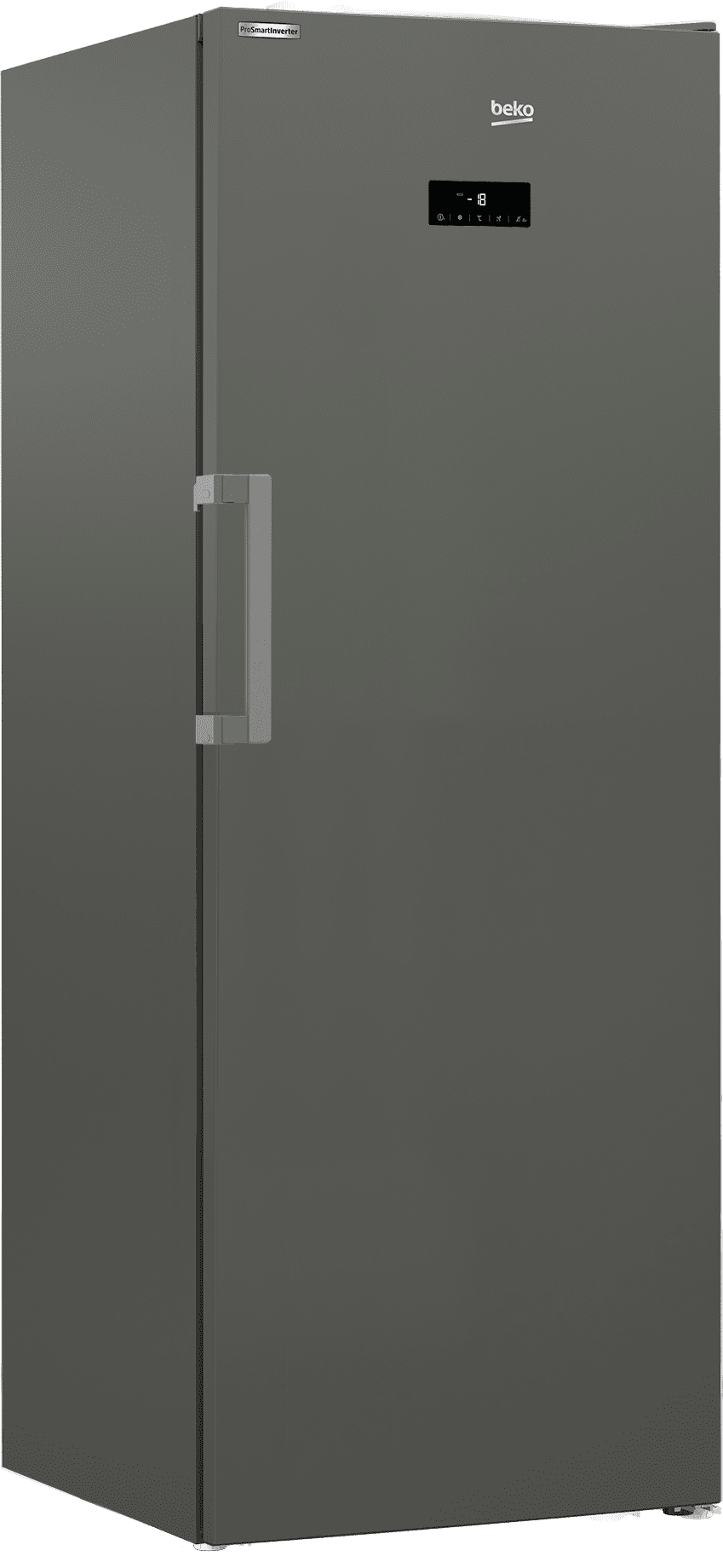 Beko BUFR2715MG 28 Cubic Feet Upright Freezer in Manhattan Grey - Energy Efficient Deep Freezer for Home, Garage, or Basement Storage