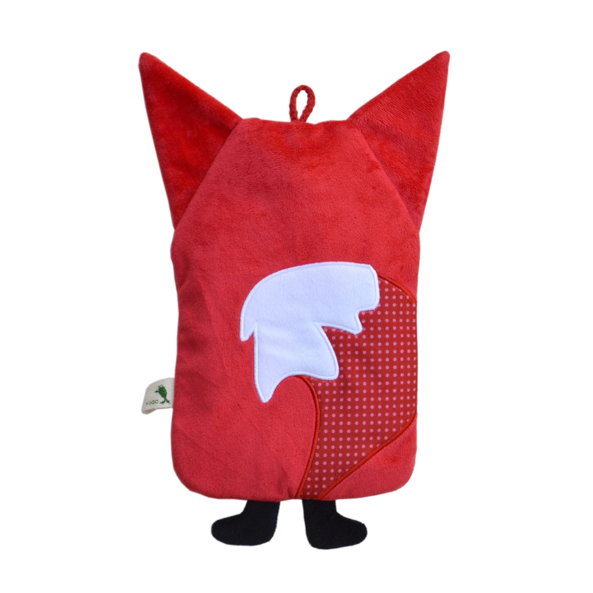 0.8L Eco-Friendly Hot Water Bottle with Soft Red Fox Cover - BPA Free, Leak Proof for Winter Warmth - Perfect for Cold Nights, Period Pain Relief & Cozy Home Use