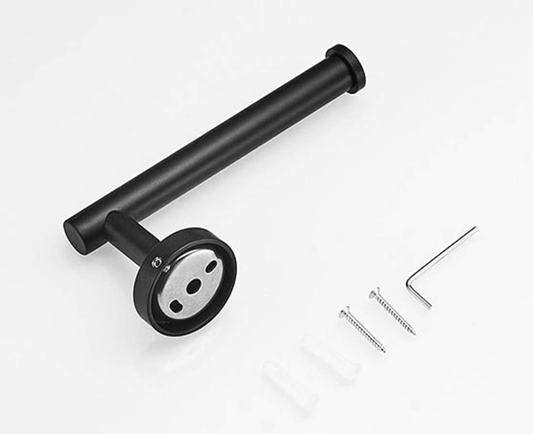 Premium Stainless Steel Bathroom Accessories Set - Towel Bar, Hook & Toilet Paper Holder (3-Piece, Black KB-TS-01) for Modern Bathroom Organization & Spa-Like Experience