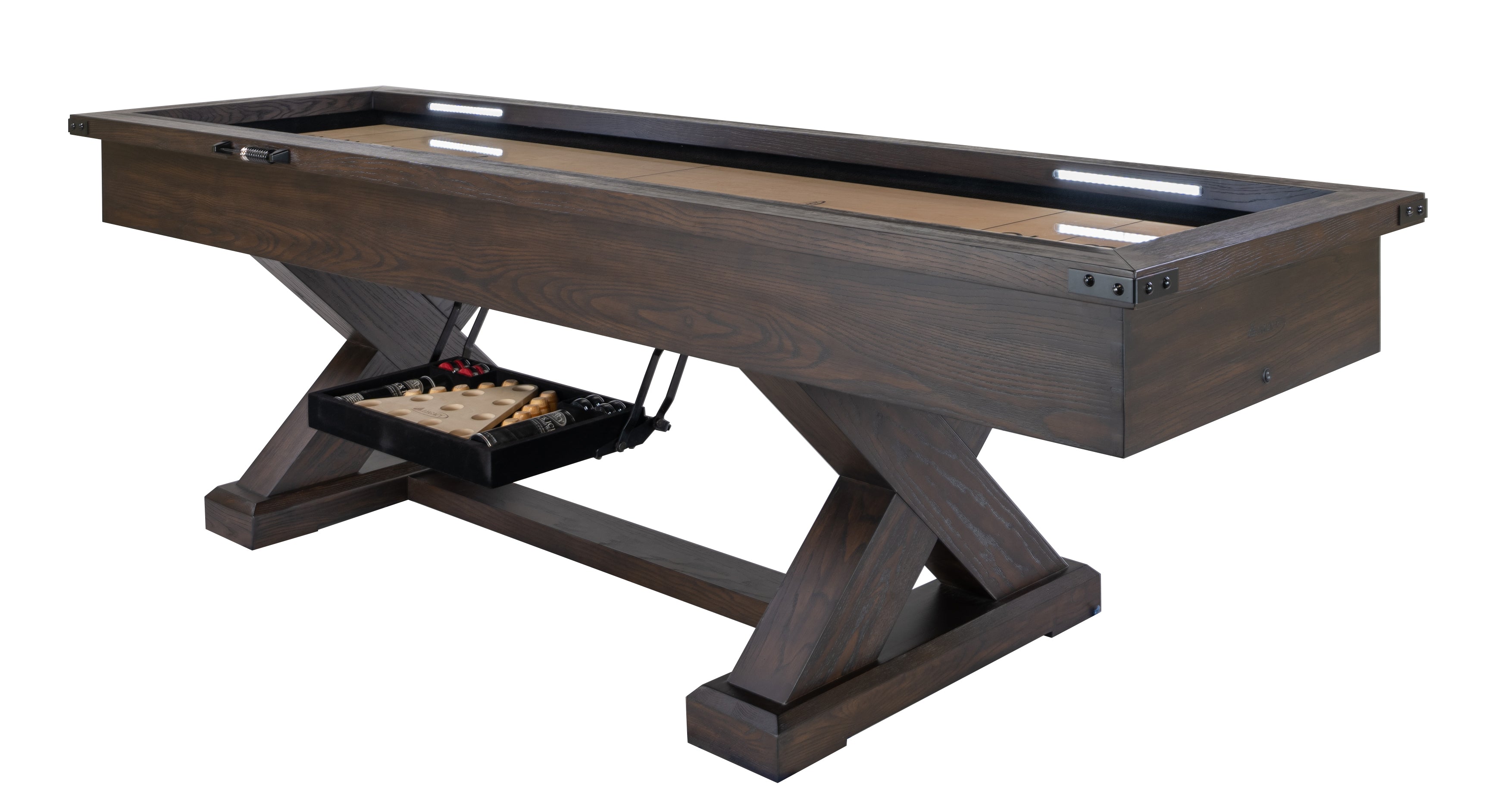 9 Ft Cumberland Shuffleboard Table - Premium Indoor/Outdoor Game for Home, Bar & Game Room Entertainment