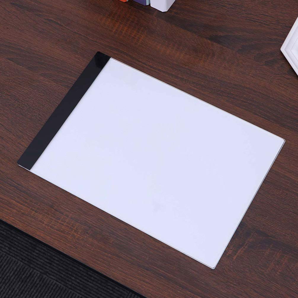 Exceart LED Light Drawing Pad for Kids - A4 Thin Copy Board with Bright LED Lamp, Desk ID Holder & Keychain - Digital Projector & Drawing Tablet for Whiteboard - Perfect for Art, Learning & Creative Play at Home or School