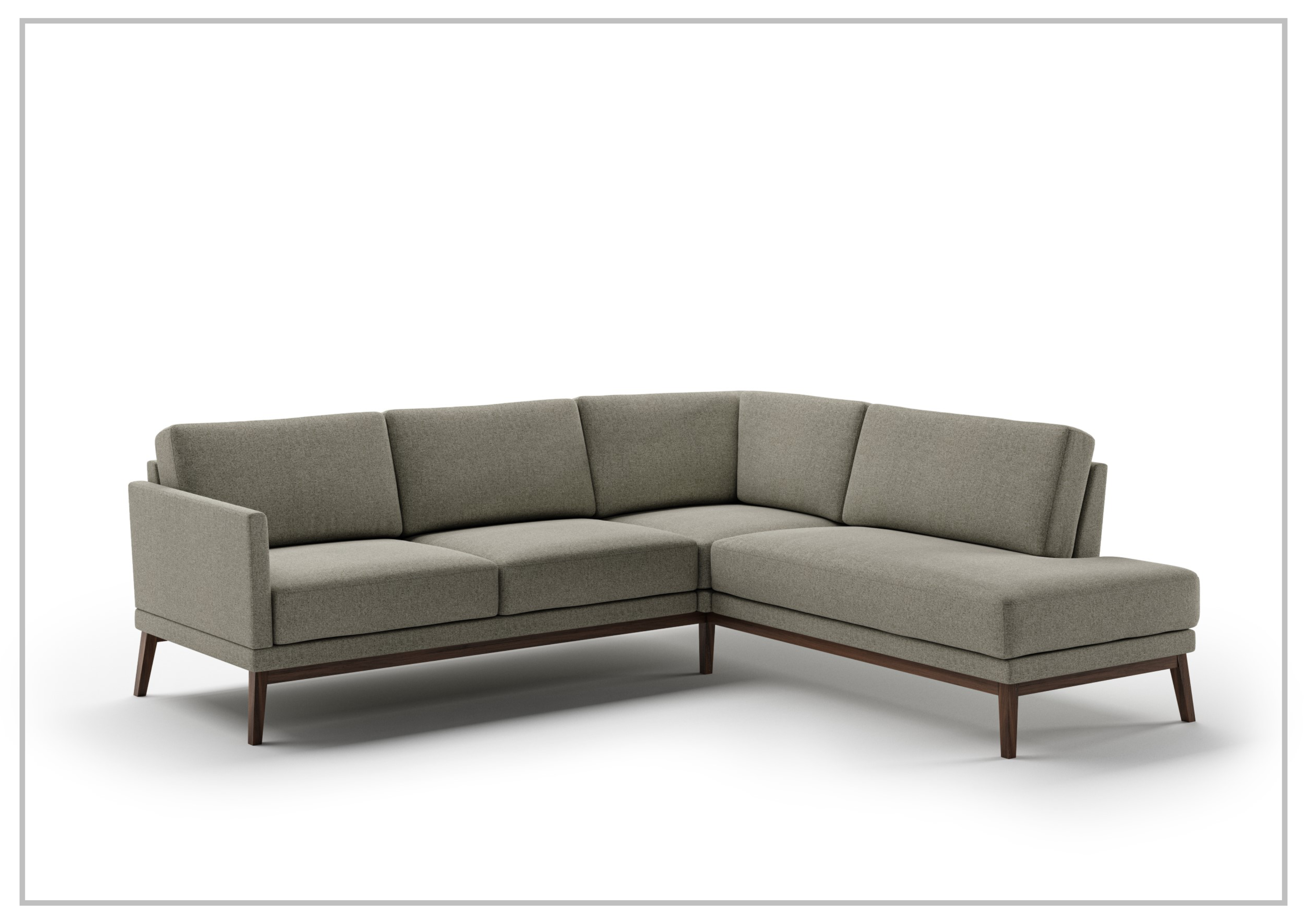 Luonto Viola Fabric Sectional Sofa - Modern Modular Living Room Couch with Reversible Chaise, Comfortable L-Shaped Sofa for Small Spaces, Home Theater & Family Gatherings
