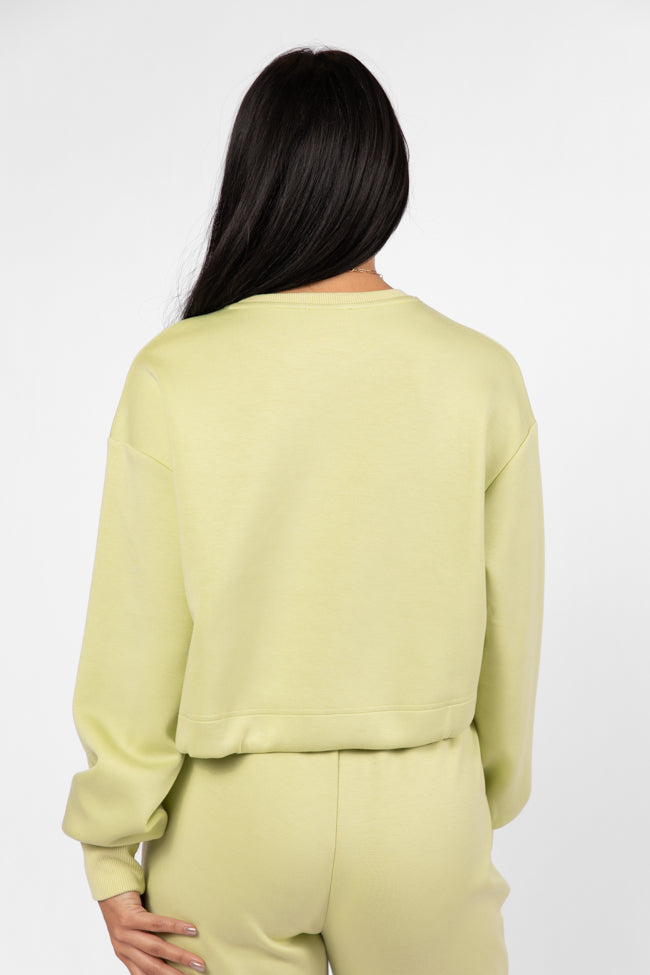 Only One Lime Drawstring Hem Pullover - Women's Casual Oversized Sweatshirt | Perfect for Lounge Wear, Street Style & Fall Fashion