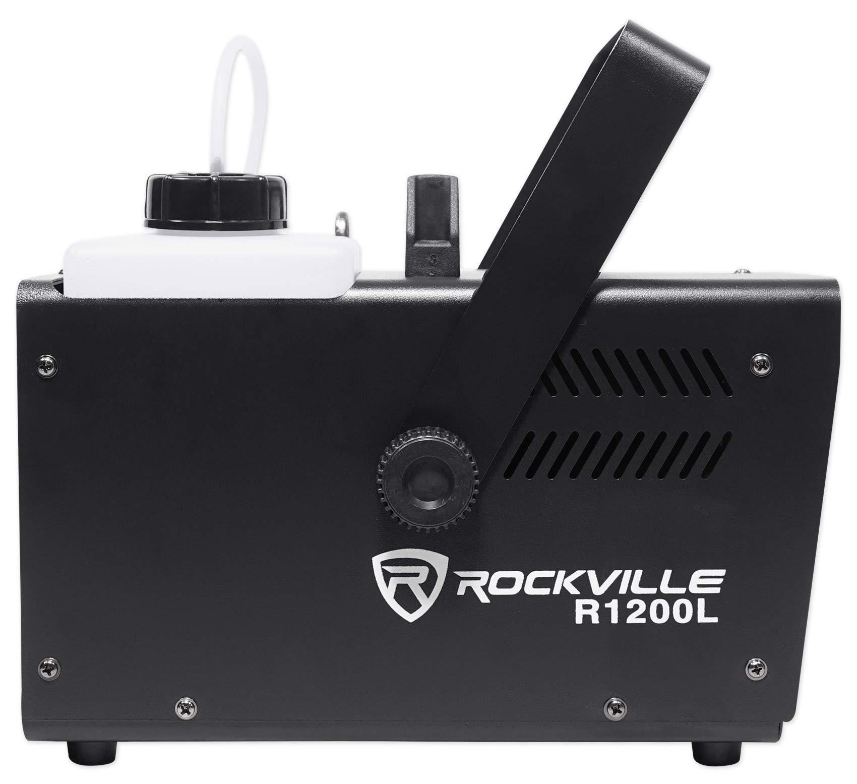 Rockville R1200L Professional Fog & Smoke Machine with LED Lights & Strobe, 7-Channel DMX Control & 2 Remotes - Perfect for Halloween Parties, Stage Shows, and Nightclub Events (Black)