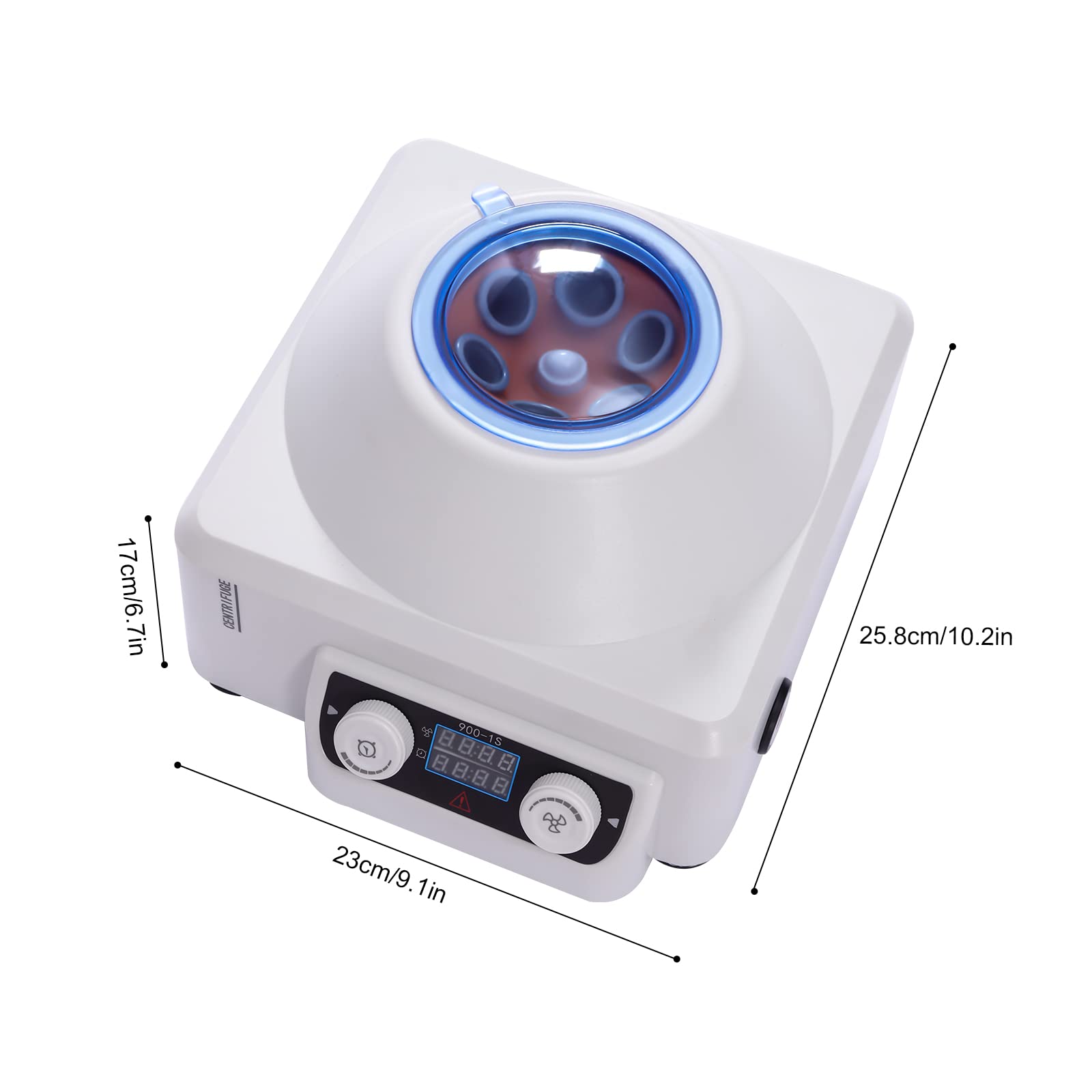 900-1s Digital Lab Centrifuge Machine - 4000 RPM, 50W, 110V with Speed Control & Timer (0-99.99min) - 6x15ml Capacity - Perfect for Medical Laboratories, Blood Sample Processing, DNA Research & Clinical Diagnostics