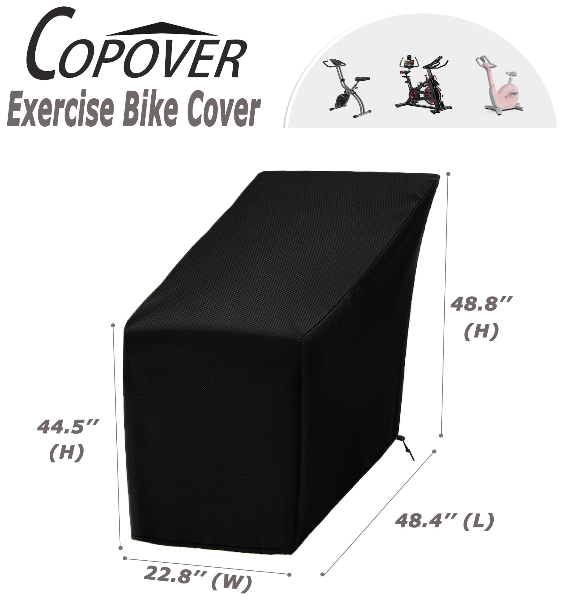 Premium Exercise Bike Cover for Upright & Stationary Bikes - Waterproof Dustproof Protection for Peloton & Indoor/Outdoor Cycling Bikes with Storage Bag - Perfect for Home Gym, Garage & Outdoor Storage