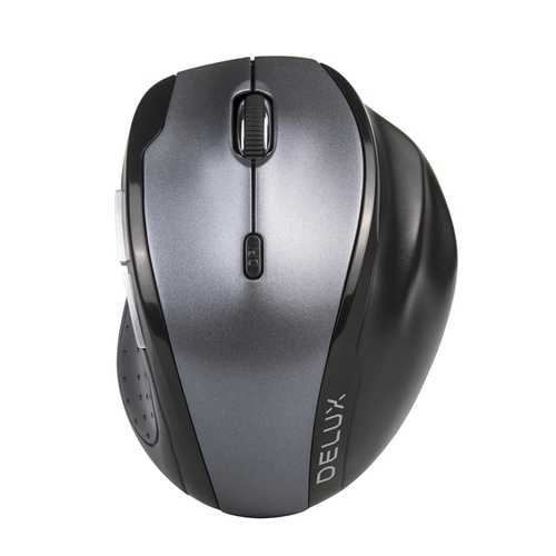 Delux M620GX Wireless Mouse 2400DPI 6 Buttons 2.4GHz Optical Gaming Mouse for PC Laptop Office Work & Home Use - Ergonomic Design for Comfortable Typing and Long Hours Computing