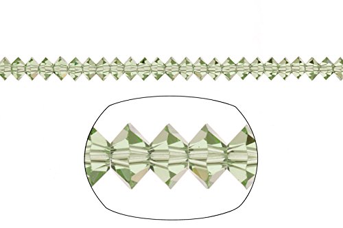 6mm Green Sharp Edge Crystal Roundelle Beads for Jewelry Making, DIY Crafts, and Fashion Accessories