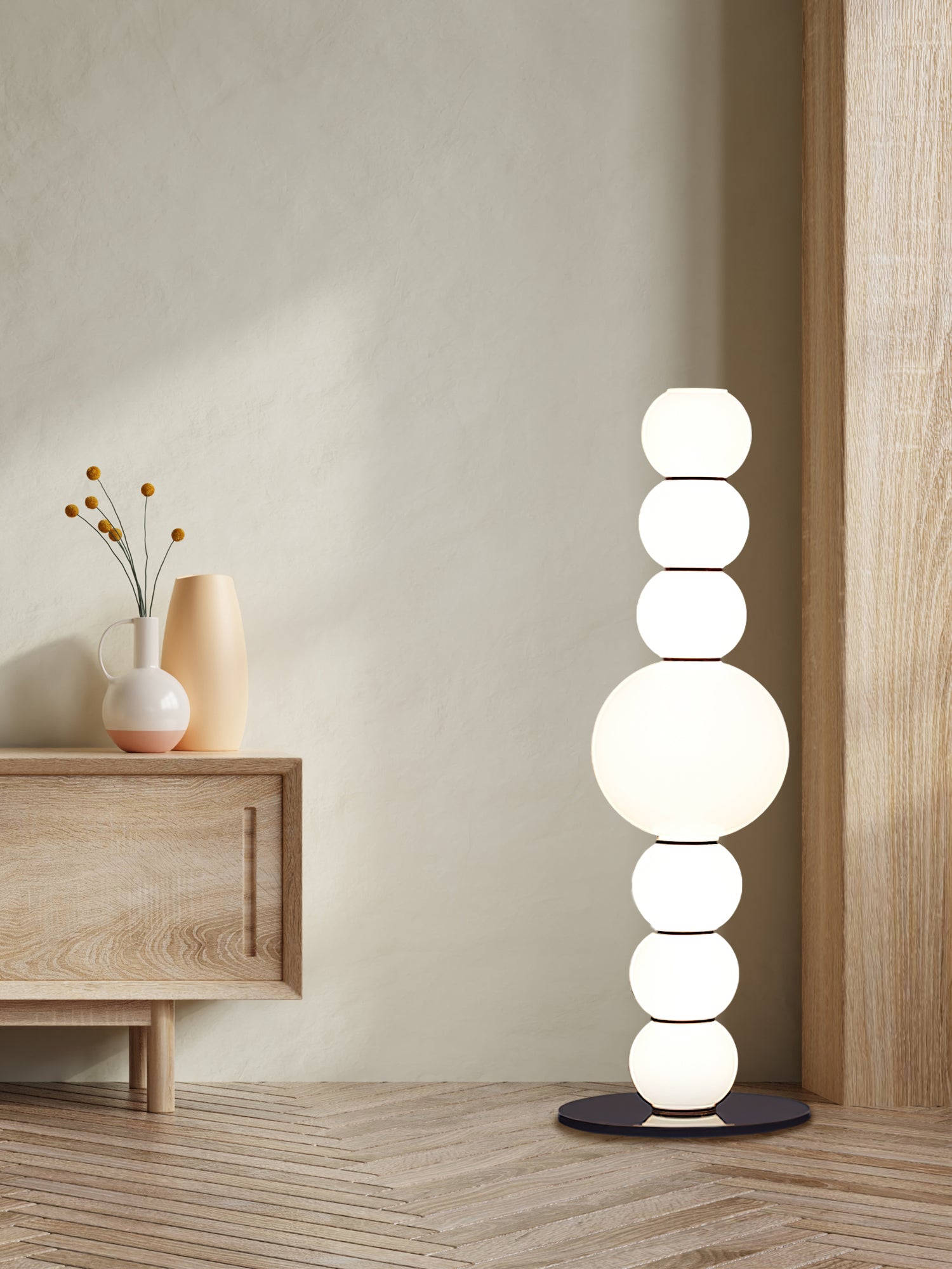 Modern Calabash Glass Floor Lamp for Living Room - Elegant Home Decor Lighting for Bedroom, Office & Lounge Areas