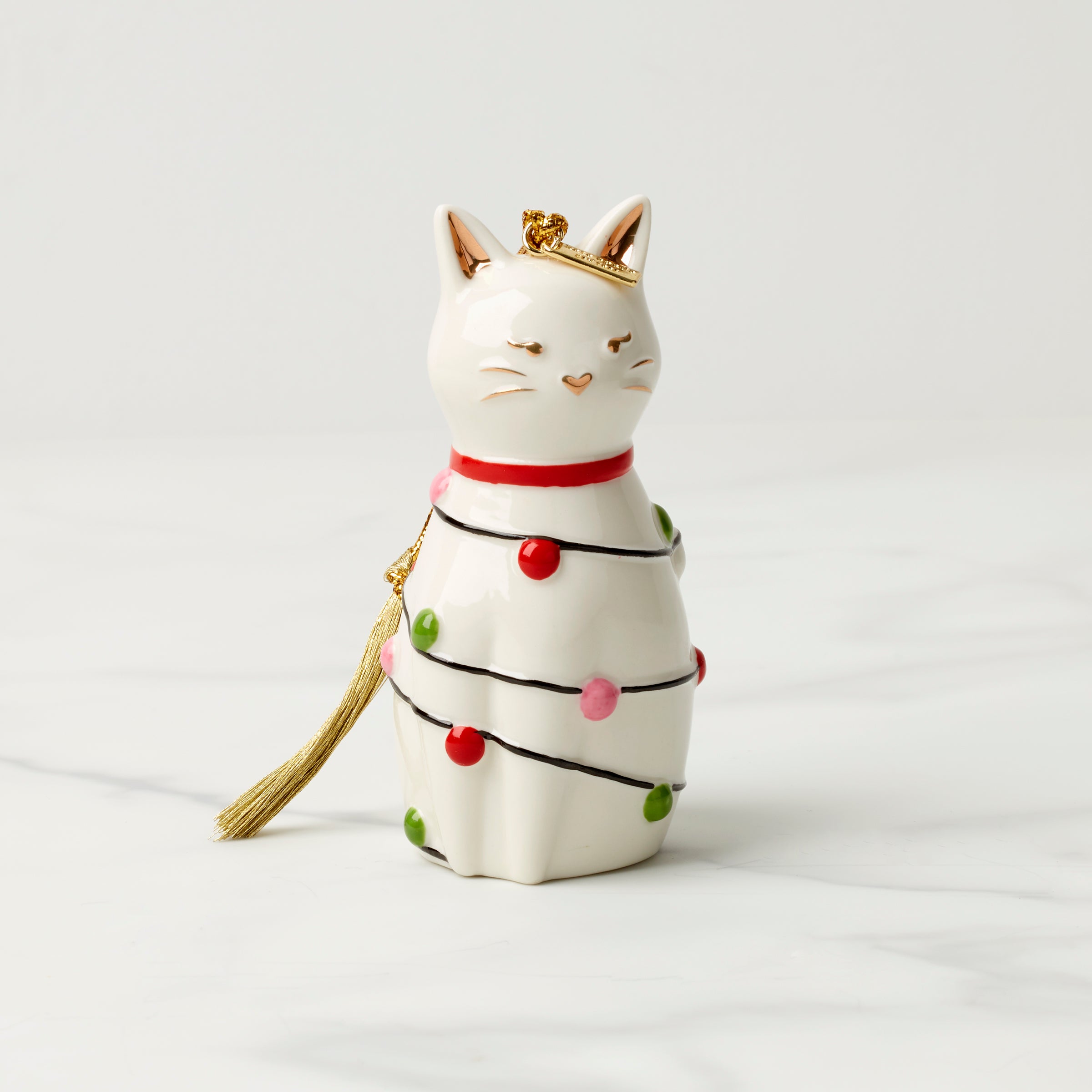Be Jolly Cat Ornament - Festive Christmas Cat Decor for Tree, Home & Gifts | Holiday Party & Winter Decorations