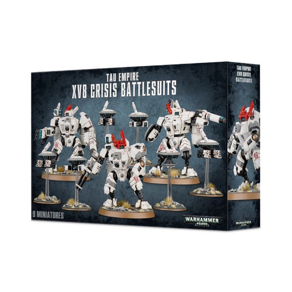 Games Workshop Warhammer 40K XV8 Crisis Battlesuit Team - 3 Miniature Figures for Tabletop Wargaming & Collectors | Perfect for Sci-Fi Battles & Display