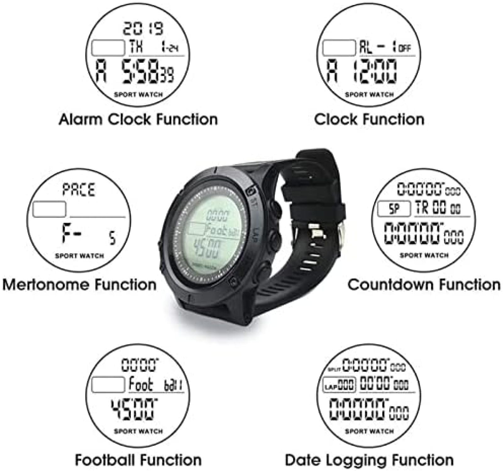 Referee Stopwatch Timer - Digital Countdown Sports Stopwatch with Night Light & Waterproof for Soccer, Basketball, Volleyball Games - Perfect for Coaches, Referees & Training Sessions