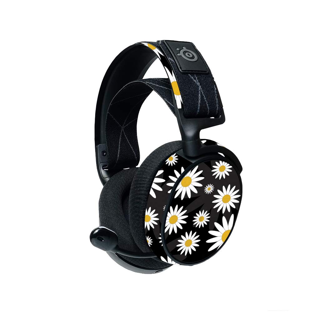 MightySkins Steelseries Arctis 7 Gaming Headset Skin (2019) - Daisies Design | Protective Vinyl Decal Wrap Cover | Durable & Easy to Apply | Made in USA | Perfect for Gaming, Streaming & Customizing Your Headset