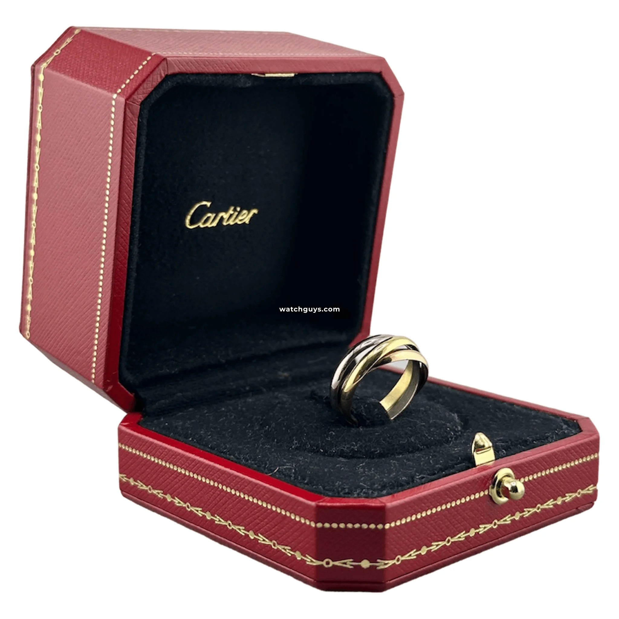 Cartier Trinity Ring 18K Gold Tri-Color Band - Luxury Stackable Rings for Women, Perfect for Anniversary Gifts & Everyday Elegance