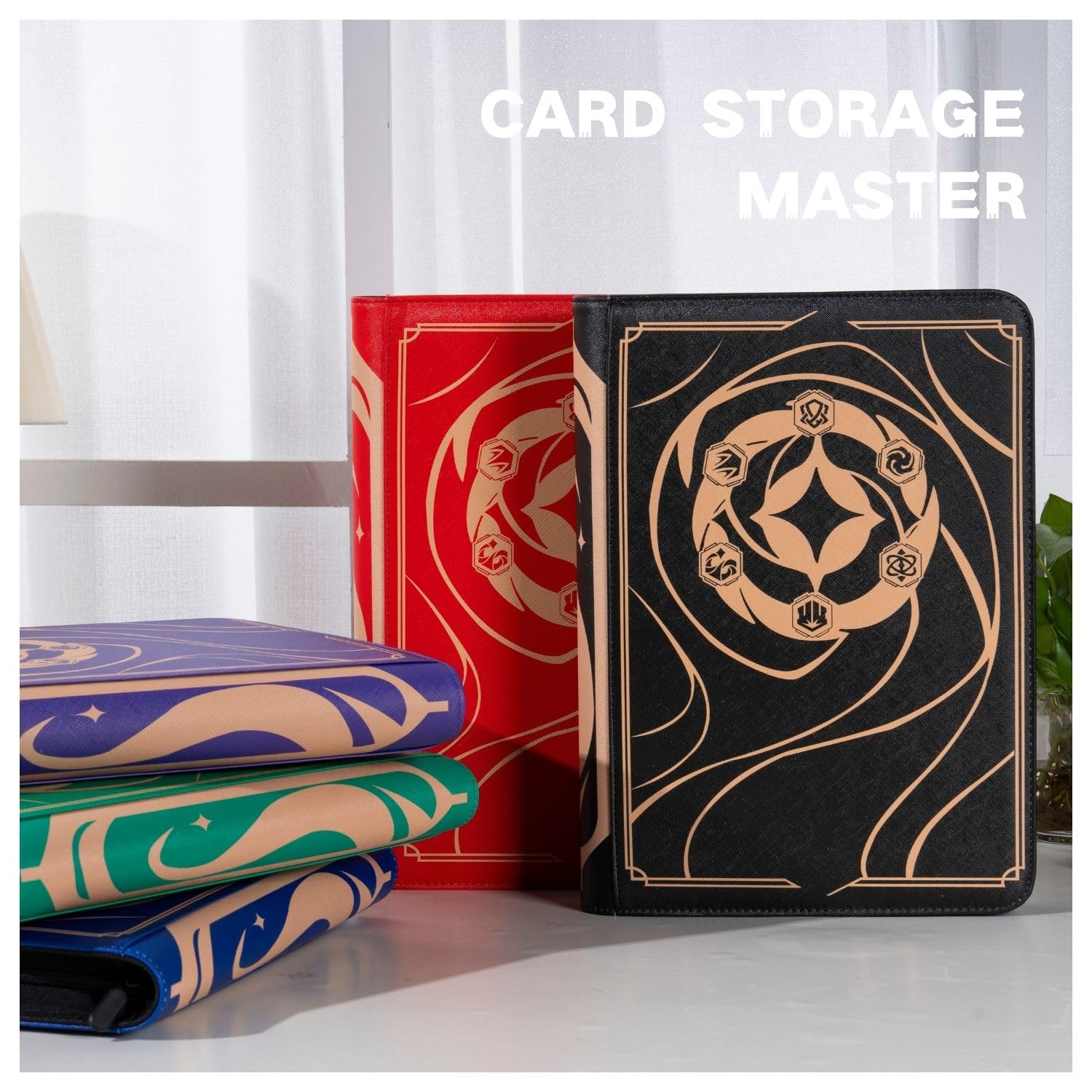 Premium 9-Pocket Card Binder for Lorcana TCG - Holds 504 Cards with Sleeves, Compatible with Disney Lorcana & Other Trading Card Games (Purple) - Perfect for Collectors, Tournaments & Card Storage Organization