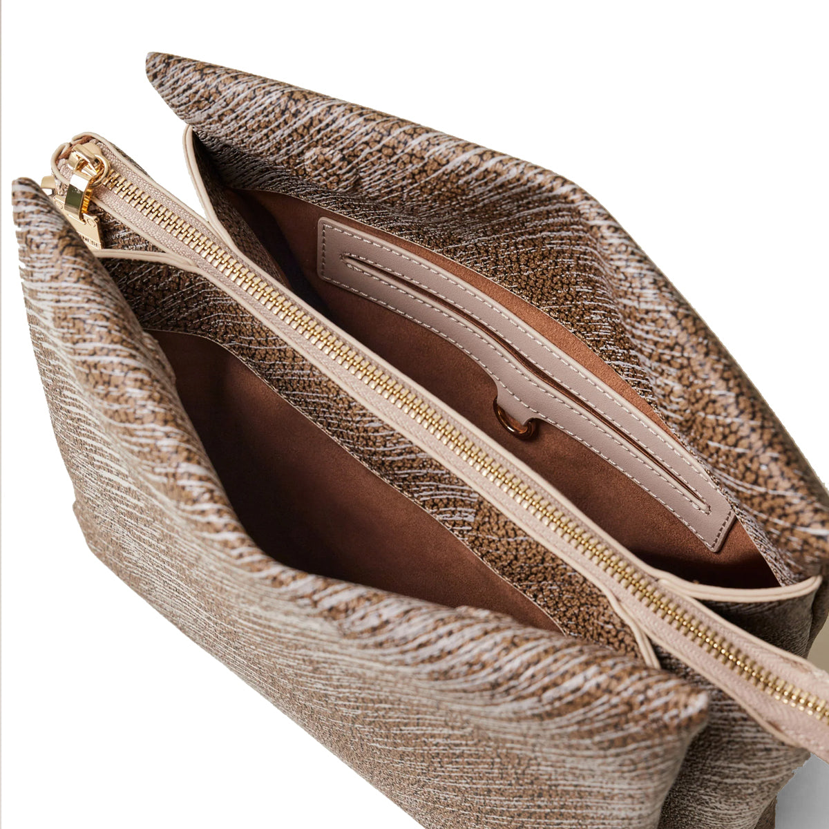 Borbonese Oyster Coated Fabric Crossbody Bag in Natural Porridge - Stylish & Durable for Everyday Use, Travel, and Work (Model: 923638AZ5 OP/NATURALE/PORRIDGE)