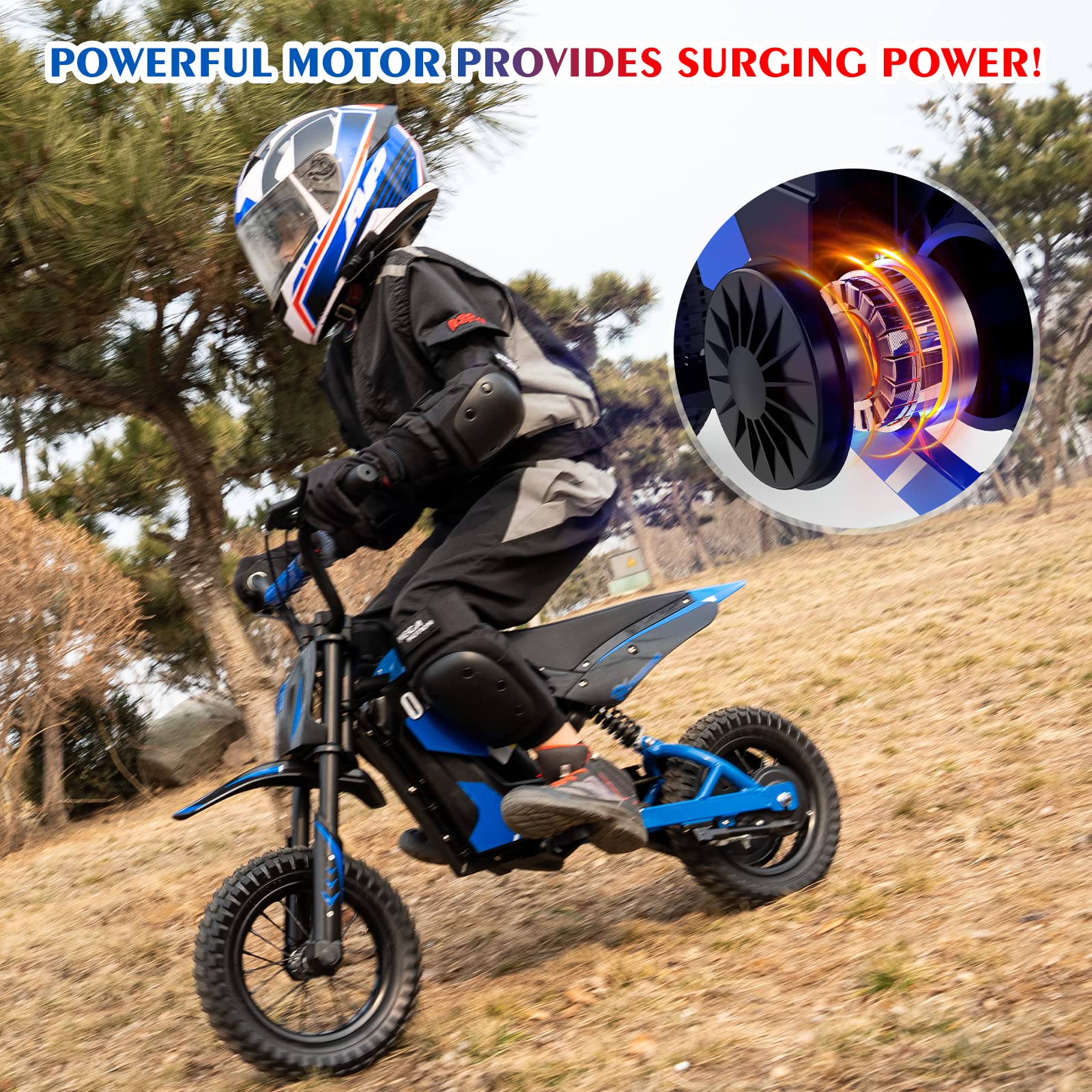 EVERCROSS EV12M 300W Electric Motorcycle - 15.5MPH, 9.3 Miles Range, 3-Speed for Urban Commuting