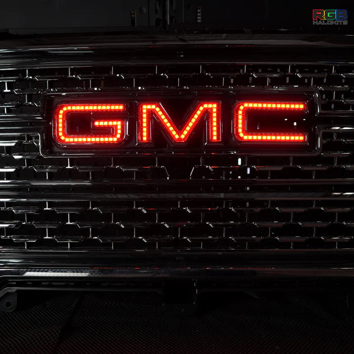 GMC LED Emblem - Multicolor Light Up Badge for Trucks & SUVs (1999-2024 Models) - Perfect for Night Driving & Custom Car Styling