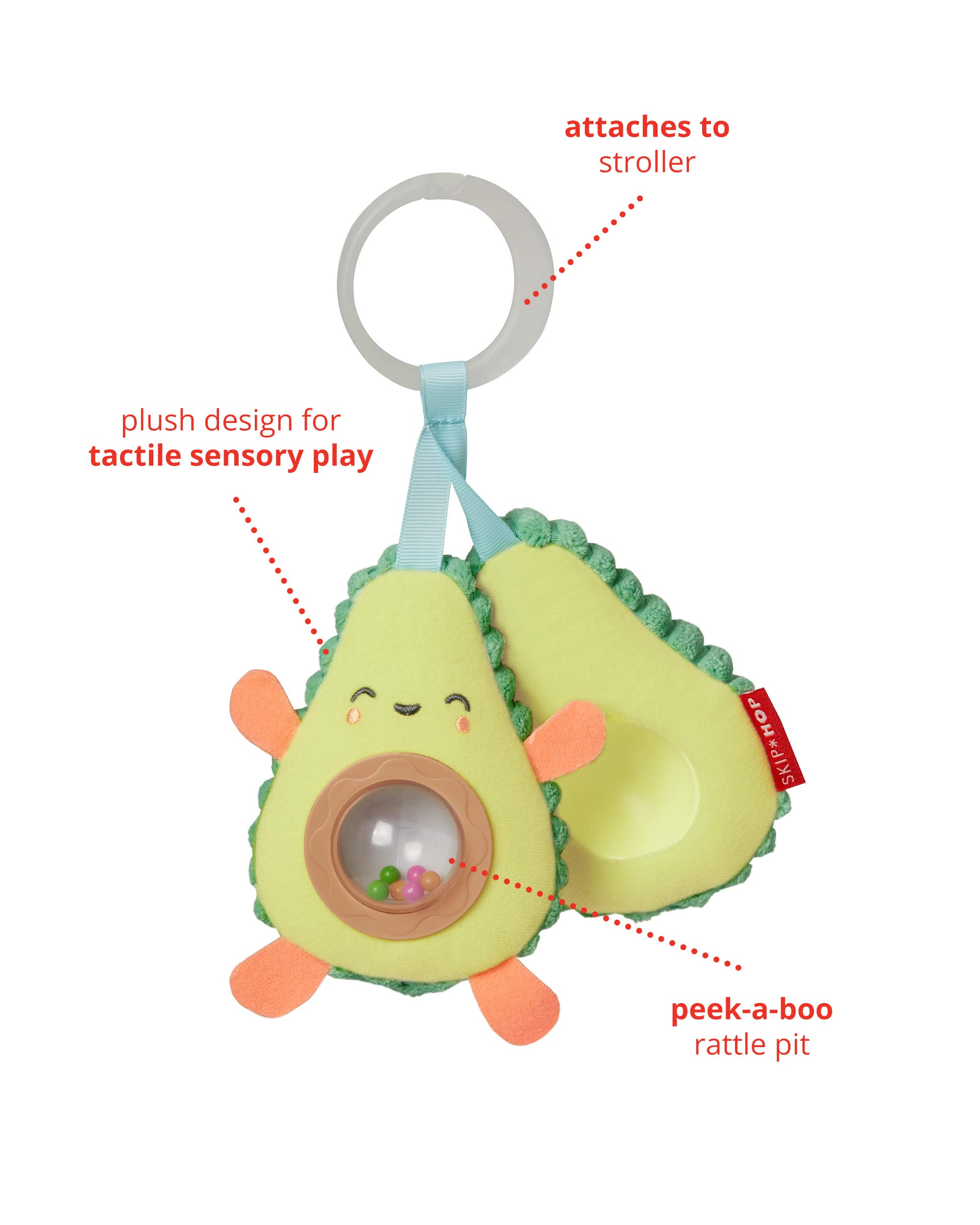 Skip Hop Baby Play Gym - Celestial Dreams Grey Developmental Activity Center & Farmstand Avocado Stroller Toy | Newborn Tummy Time Mat, Infant Sensory Play, Montessori Learning Toy for 0-12 Months